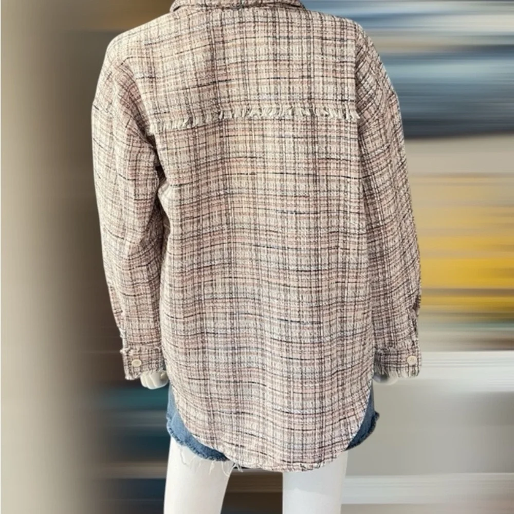 Tweed Button-Up Jacket - Picture 4 of 5